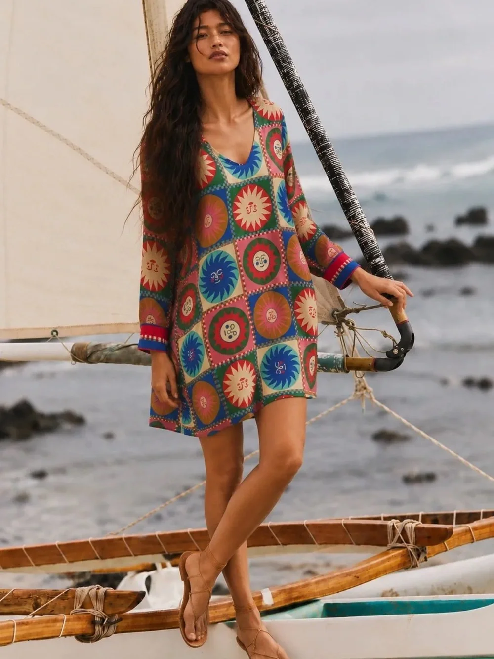 Johnny Was Lionora V-Neck
Silk Swing Dress - Picture 4 of 6